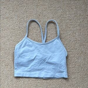 Lululemon light blue sports cropped tank/sports bra size 4